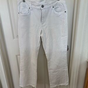 Kut from the Kloth White Straight Leg Jeans